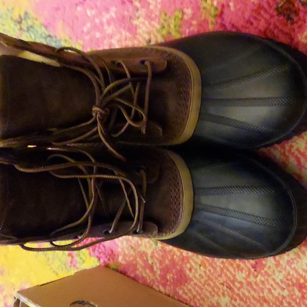 Sorel Cheyenne II Waterproof sz 9.5 men's boots brown w/ army fatigue trim - Picture 4 of 6